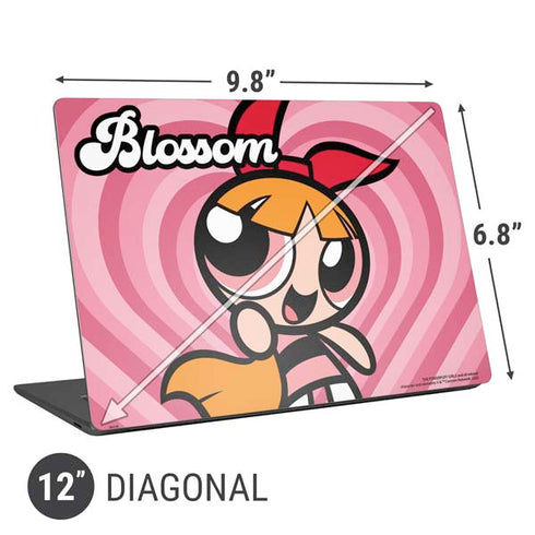 Cartoon Network Powerpuff Girls Blossom Pink Hearts Universal Laptop 12in (9.8 x 6.8in) Skin