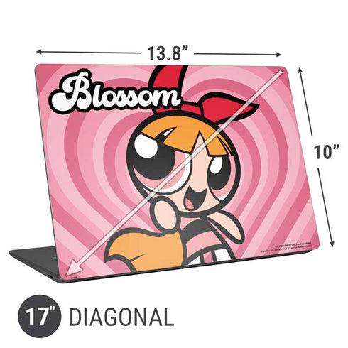 Cartoon Network Powerpuff Girls Blossom Pink Hearts Universal Laptop 17in (13.8 x 10in) Skin