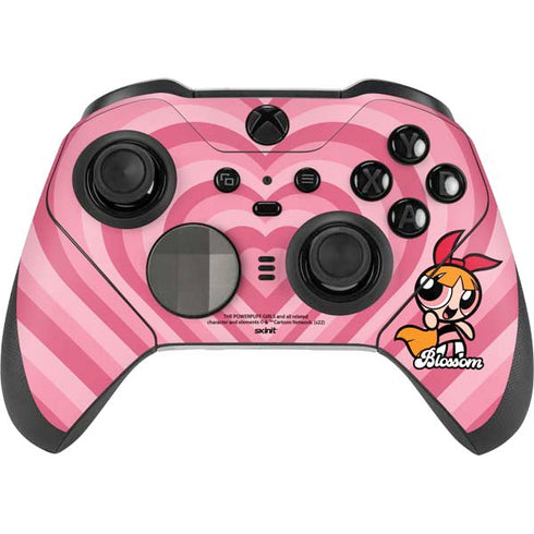 Cartoon Network Powerpuff Girls Blossom Pink Hearts Xbox Elite Wireless Controller Series 2 Skin