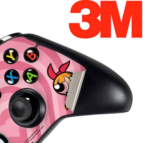 Cartoon Network Powerpuff Girls Blossom Pink Hearts Xbox One Controller Skin
