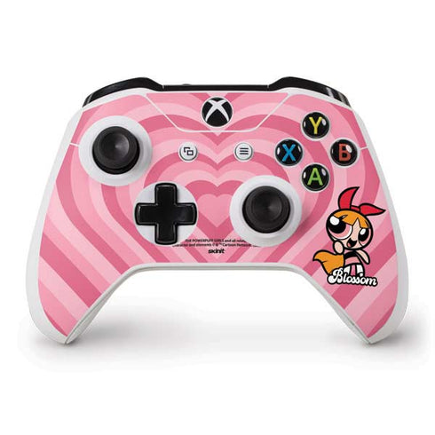 Cartoon Network Powerpuff Girls Blossom Pink Hearts Xbox One S Controller Skin