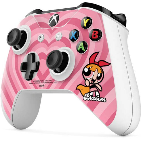 Cartoon Network Powerpuff Girls Blossom Pink Hearts Xbox One S Controller Skin