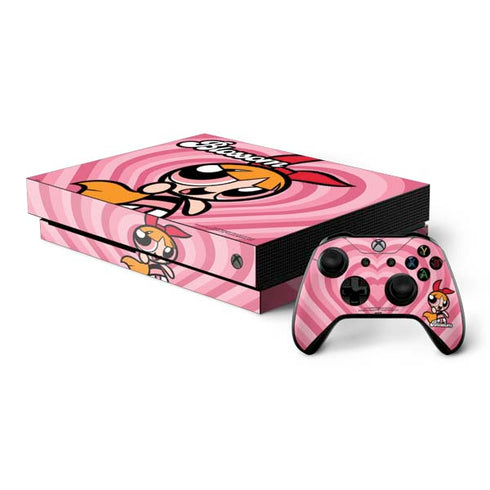Cartoon Network Powerpuff Girls Blossom Pink Hearts Xbox One X Bundle Skin