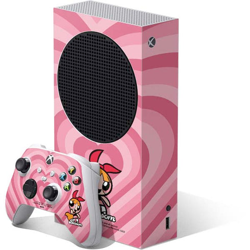 Cartoon Network Powerpuff Girls Blossom Pink Hearts Xbox Series S Skins