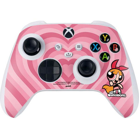 Cartoon Network Powerpuff Girls Blossom Pink Hearts Xbox Series S Controller Skin