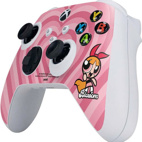 Cartoon Network Powerpuff Girls Blossom Pink Hearts Xbox Series S Controller Skin