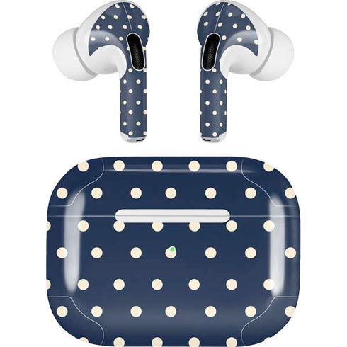 Blue and Cream Polka Dots AirPods Pro 2nd Gen Skin