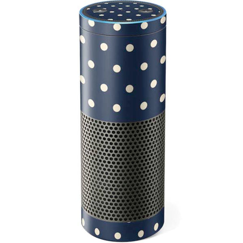 Blue and Cream Polka Dots Amazon Echo Skin
