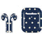 Blue and Cream Polka Dots Apple AirPods 2 Skin