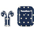 Blue and Cream Polka Dots Apple AirPods 2 Skin