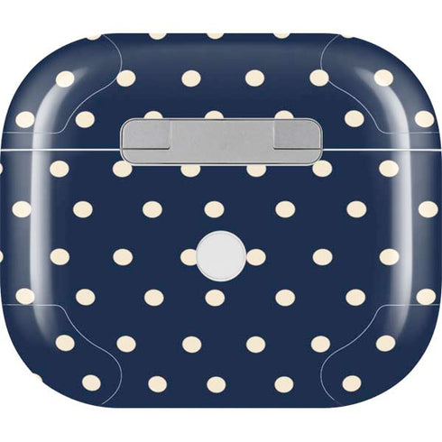 Blue and Cream Polka Dots Apple AirPods (3rd Gen 2021) Skin