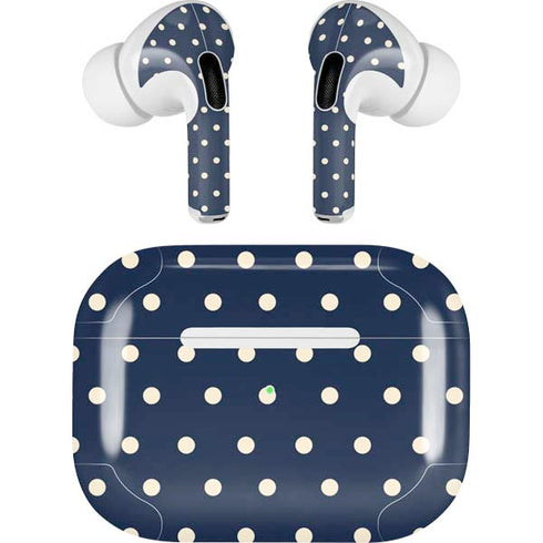 Blue and Cream Polka Dots Apple AirPods Pro Skin