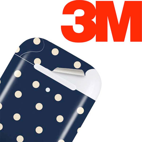 Blue and Cream Polka Dots Apple AirPods Skin