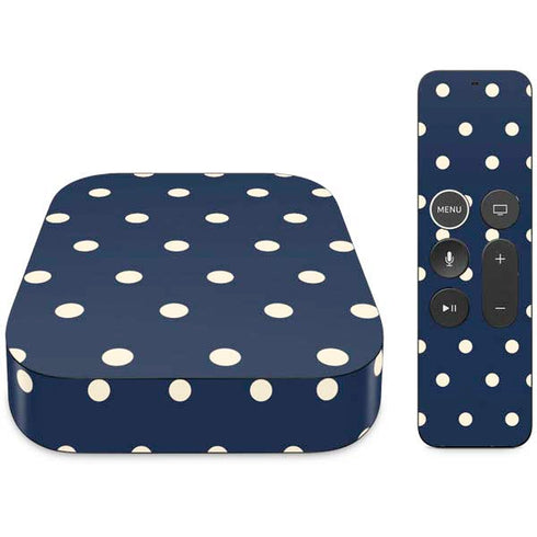 Blue and Cream Polka Dots Apple TV Skin