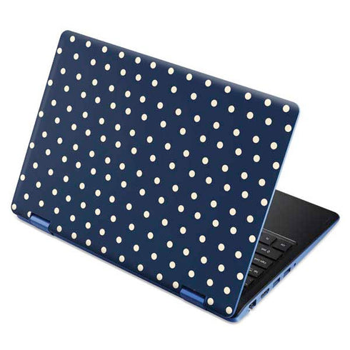 Blue and Cream Polka Dots Aspire R11 11.6in Skin