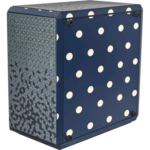 Blue and Cream Polka Dots Cooler Master MasterBox Q300L Mini Tower Skin