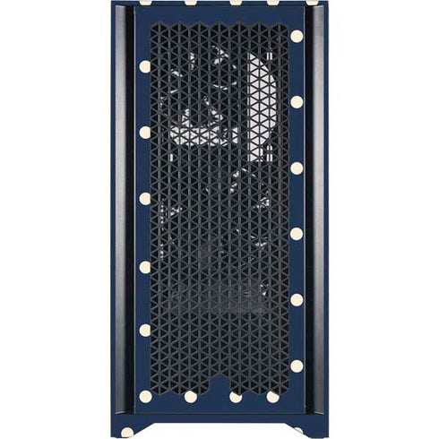 Blue and Cream Polka Dots Corsair 4000D Tempered Glass Mid-Tower ATX Case Skin