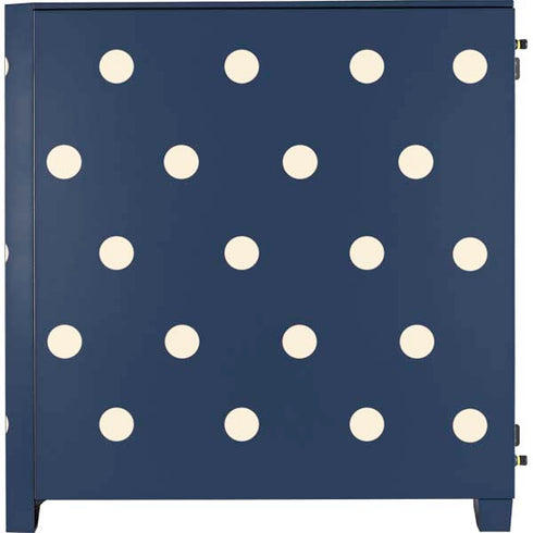 Blue and Cream Polka Dots Corsair 4000D Tempered Glass Mid-Tower ATX Case Skin