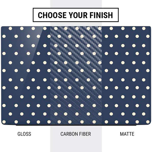 Blue and Cream Polka Dots Dell Vostro Skin