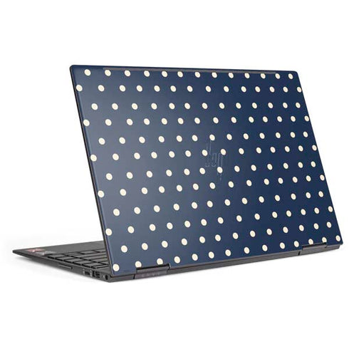 Blue and Cream Polka Dots HP Envy Skin