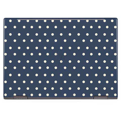 Blue and Cream Polka Dots HP Envy Skin