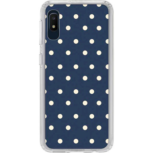 Blue and Cream Polka Dots Galaxy A10e Clear Case