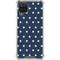 Blue and Cream Polka Dots Galaxy A12 Clear Case