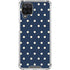 Blue and Cream Polka Dots Galaxy A12 Clear Case