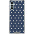 Blue and Cream Polka Dots Galaxy A13 5G Clear Case