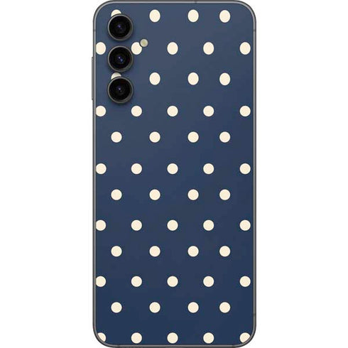 Blue and Cream Polka Dots Galaxy A14 5G Skin