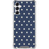 Blue and Cream Polka Dots Galaxy A15 5G Clear Case