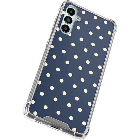 Blue and Cream Polka Dots Galaxy A15 5G Clear Case