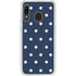 Blue and Cream Polka Dots Galaxy A20 Clear Case