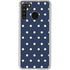 Blue and Cream Polka Dots Galaxy A21 Clear Case