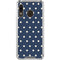 Blue and Cream Polka Dots Galaxy A30 Clear Case
