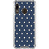 Blue and Cream Polka Dots Galaxy A30 Clear Case