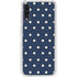 Blue and Cream Polka Dots Galaxy A50 Clear Case