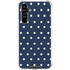 Blue and Cream Polka Dots Galaxy A54 5G Clear Case