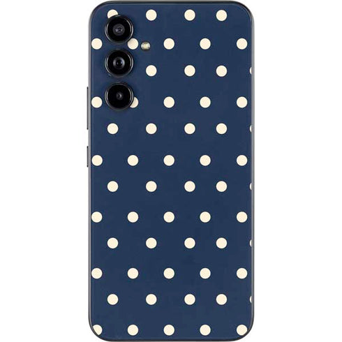 Blue and Cream Polka Dots Galaxy A54 5G Skin