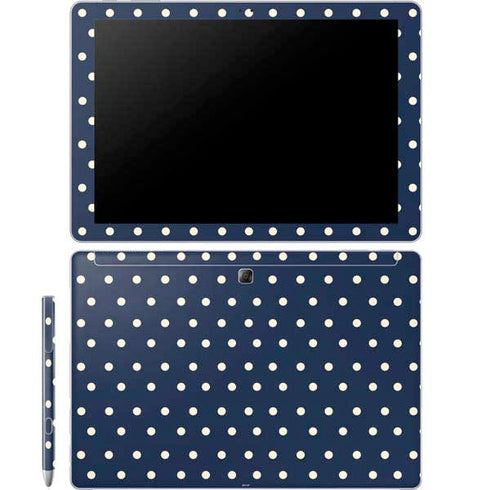 Blue and Cream Polka Dots Galaxy Book 12in Skin