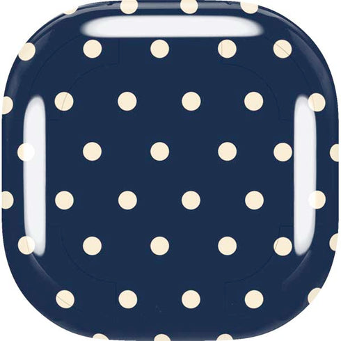 Blue and Cream Polka Dots Galaxy Buds Live Skin