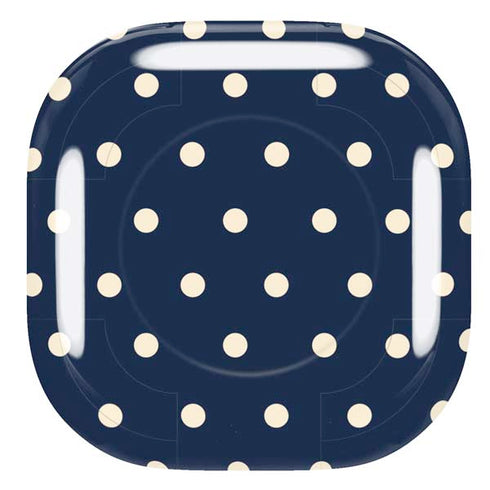 Blue and Cream Polka Dots Galaxy Buds Live Skin