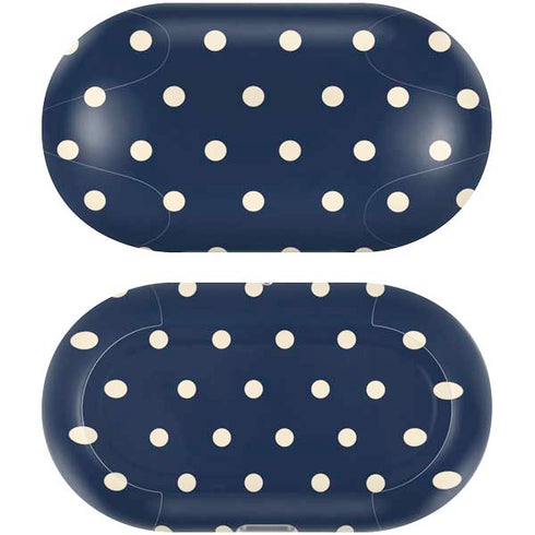 Blue and Cream Polka Dots Galaxy Buds Plus Skin