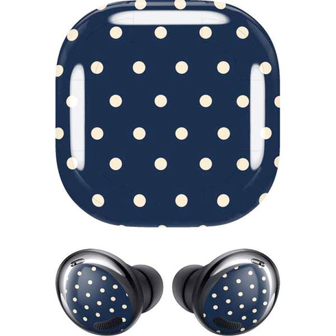 Blue and Cream Polka Dots Galaxy Buds Pro Skin