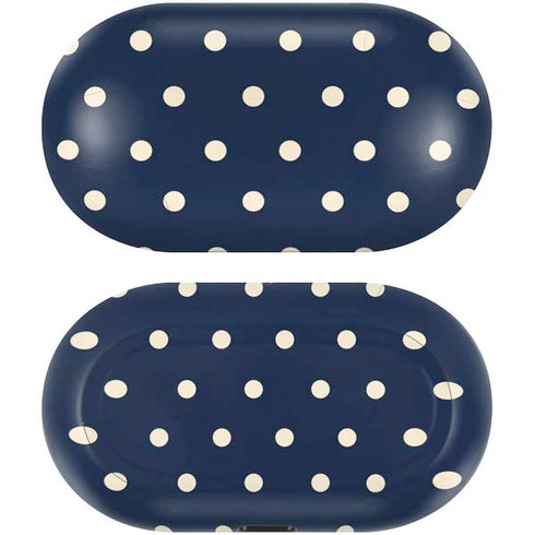 Blue and Cream Polka Dots Galaxy Buds Skin