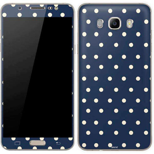 Blue and Cream Polka Dots Galaxy J7 Skin