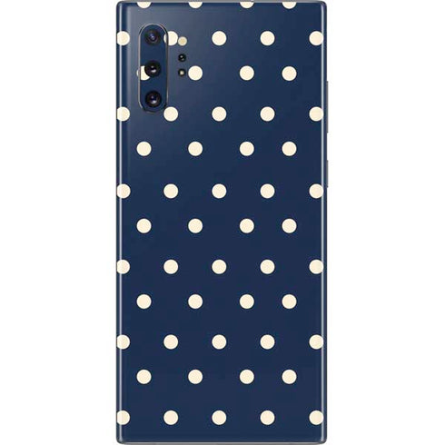 Blue and Cream Polka Dots Galaxy Note 10 Plus Skin