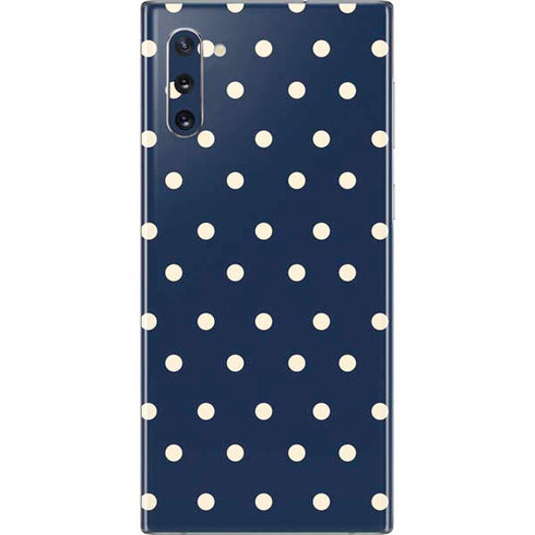Blue and Cream Polka Dots Galaxy Note 10 Skin