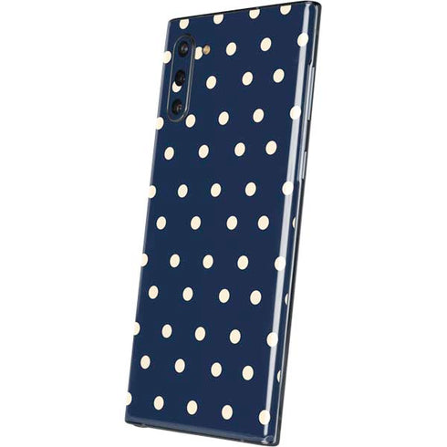 Blue and Cream Polka Dots Galaxy Note 10 Skin