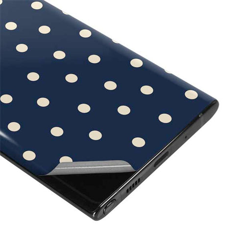 Blue and Cream Polka Dots Galaxy Note 10 Skin